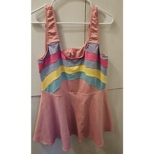 Sugar thrillz/dolls kill rainbow skater dress 1x